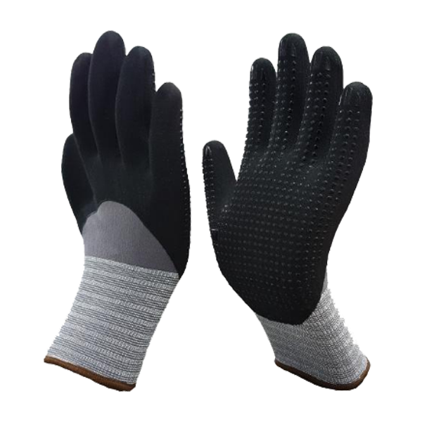 Foam Nitrile Dotted gloves