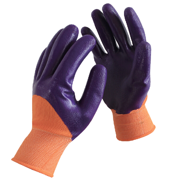 three quarters Purple Smooth Nitrile-Gloves