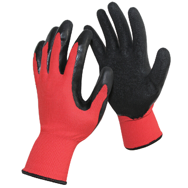 Red Poly Latex Gloves
