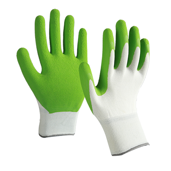 Green Foam Latex Gloves