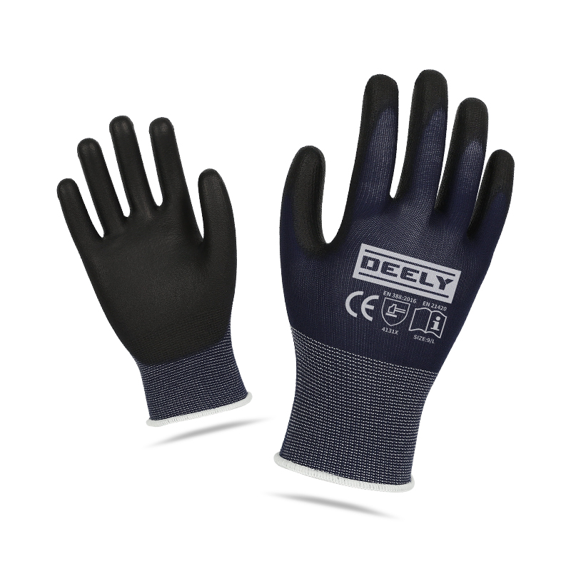 13 gauge navy blue nylon black PU