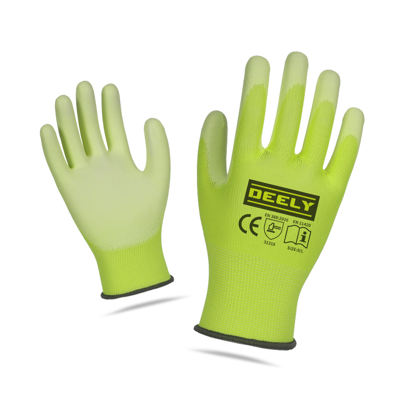 13 gauge fluorescent yellow polyester white PU