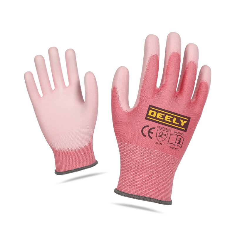 13 gauge pink polyester white PU